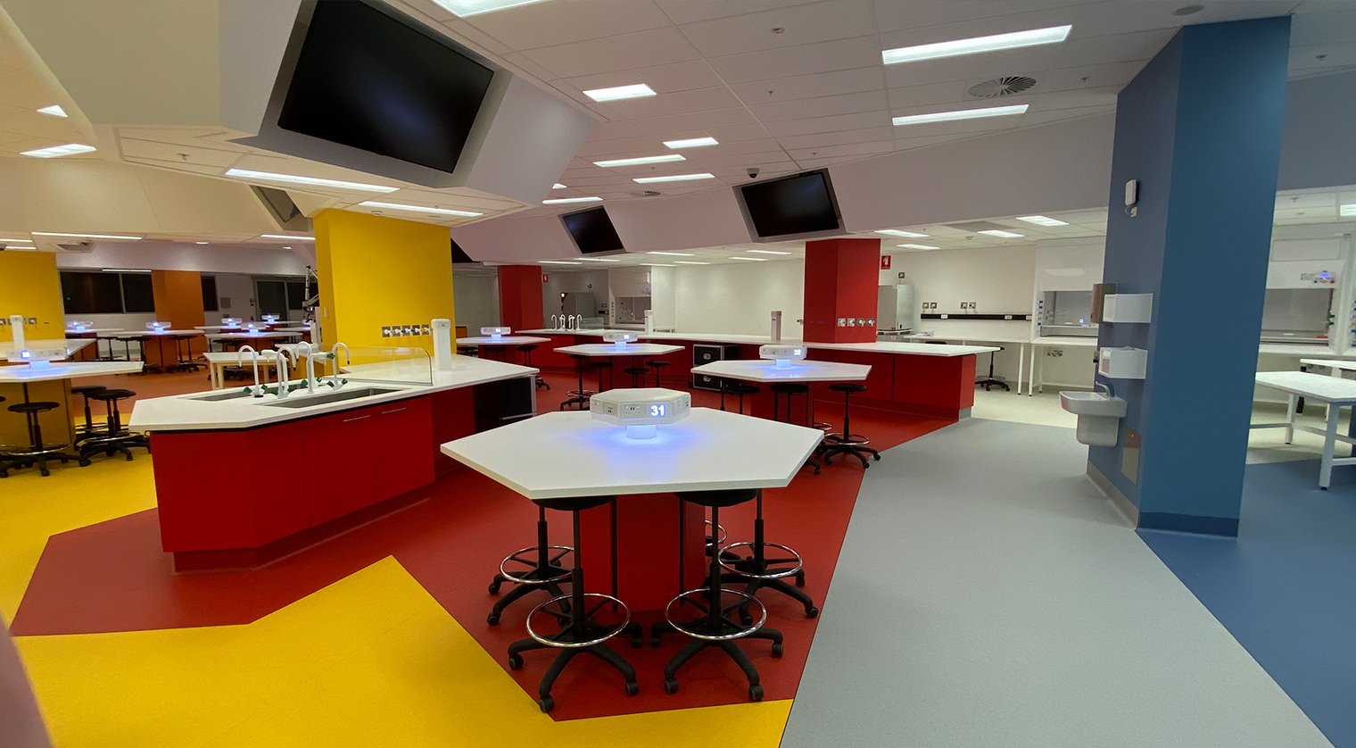 The Hive Superlab used by medical and biomedical sciences, biotechnology, biomedical engineering, Environmental and forensics students.