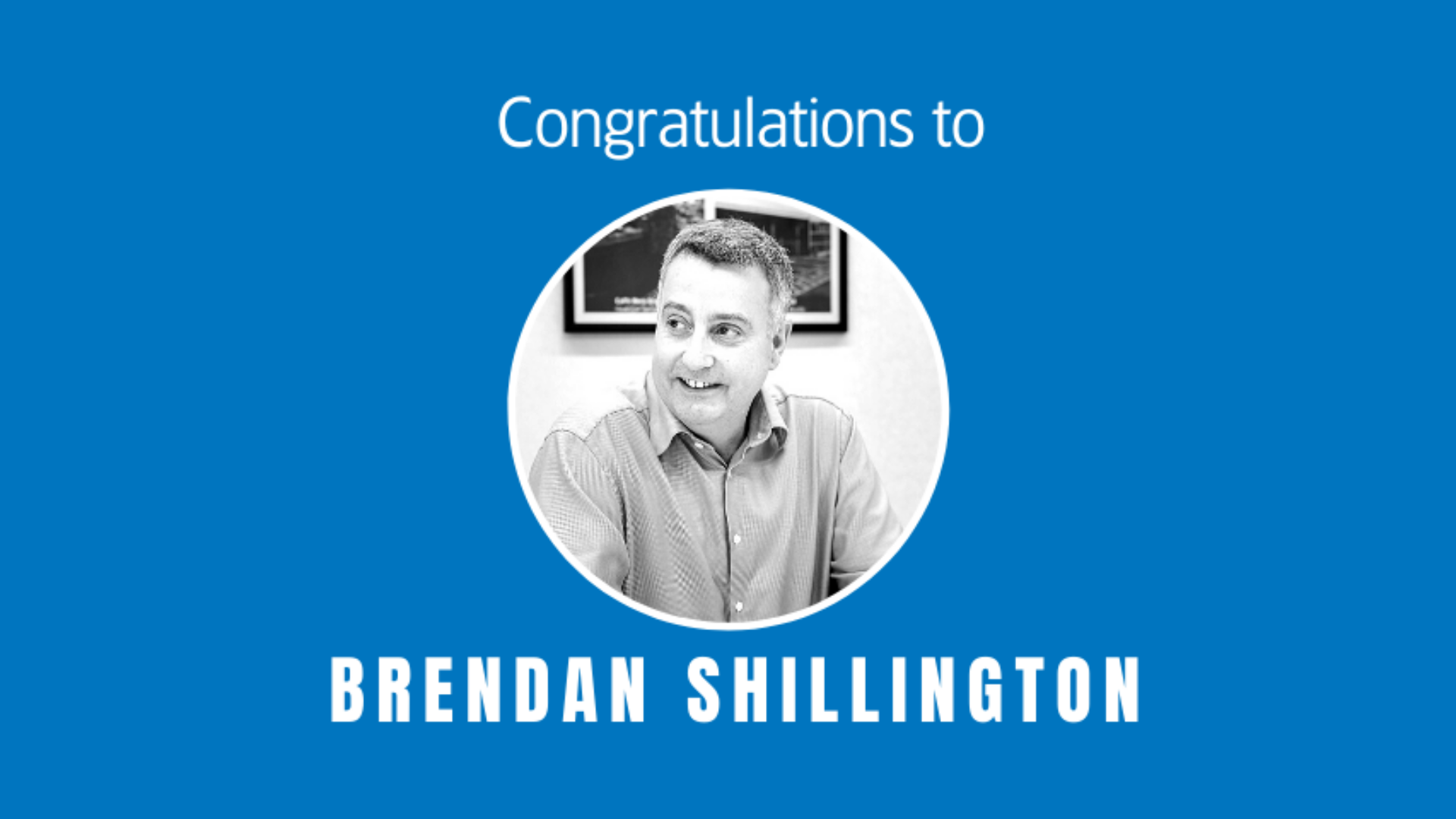 Congratulations to Brendan Shillington