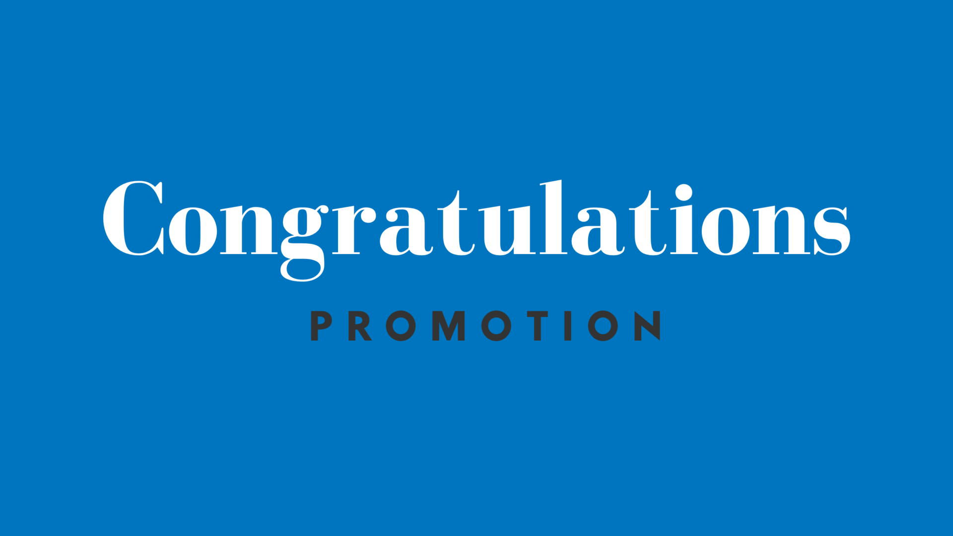 Promotion – January 2023