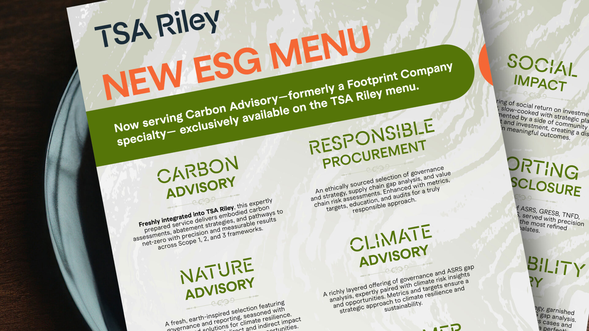 The Footprint Company is now TSA Riley’s Carbon Advisory team