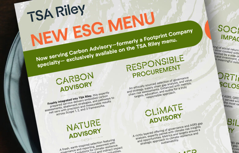 The Footprint Company is now TSA Riley’s Carbon Advisory team